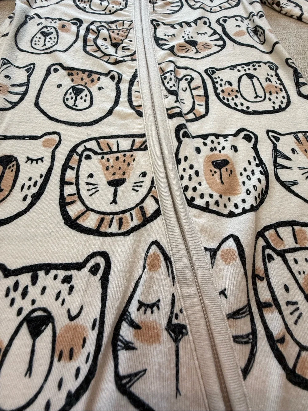 Little Sleepies Lions, Tigers & Bears Zippy 18-24 Months